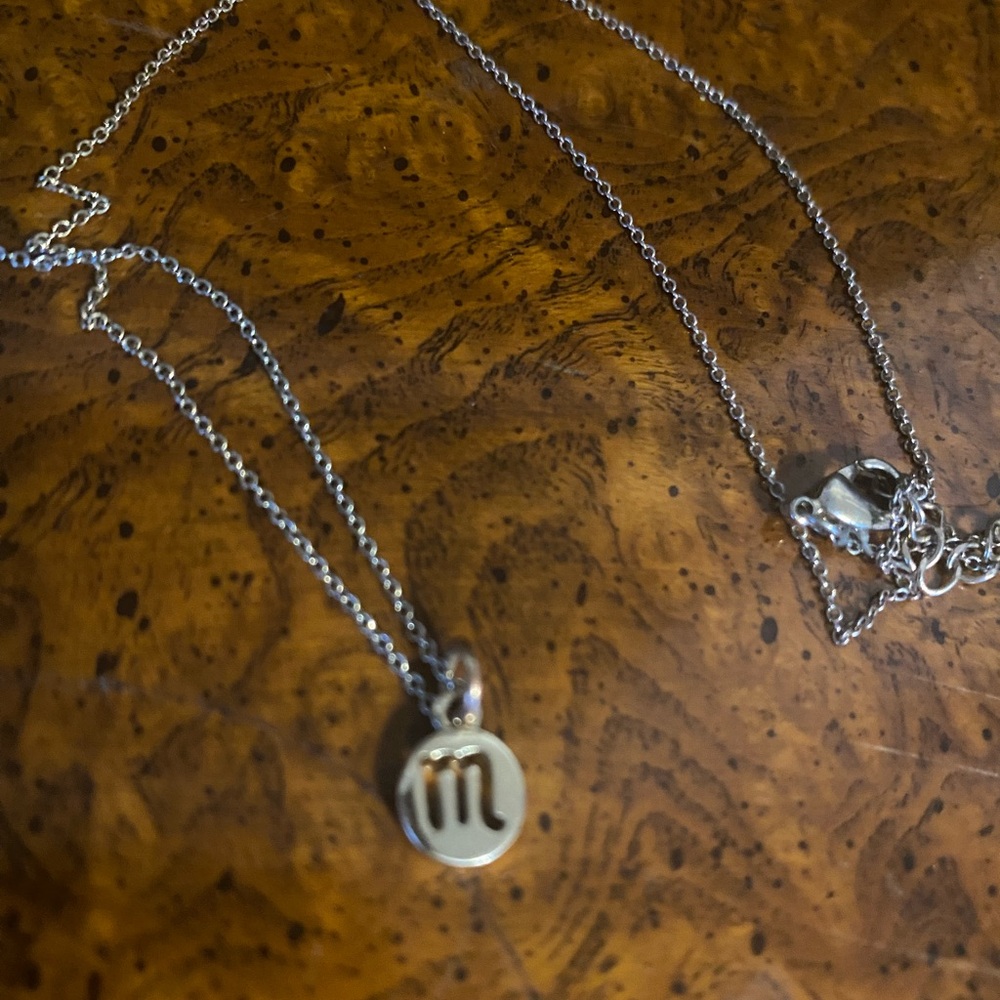 Gold Tone Scorpio Zodiac Pendant Necklace